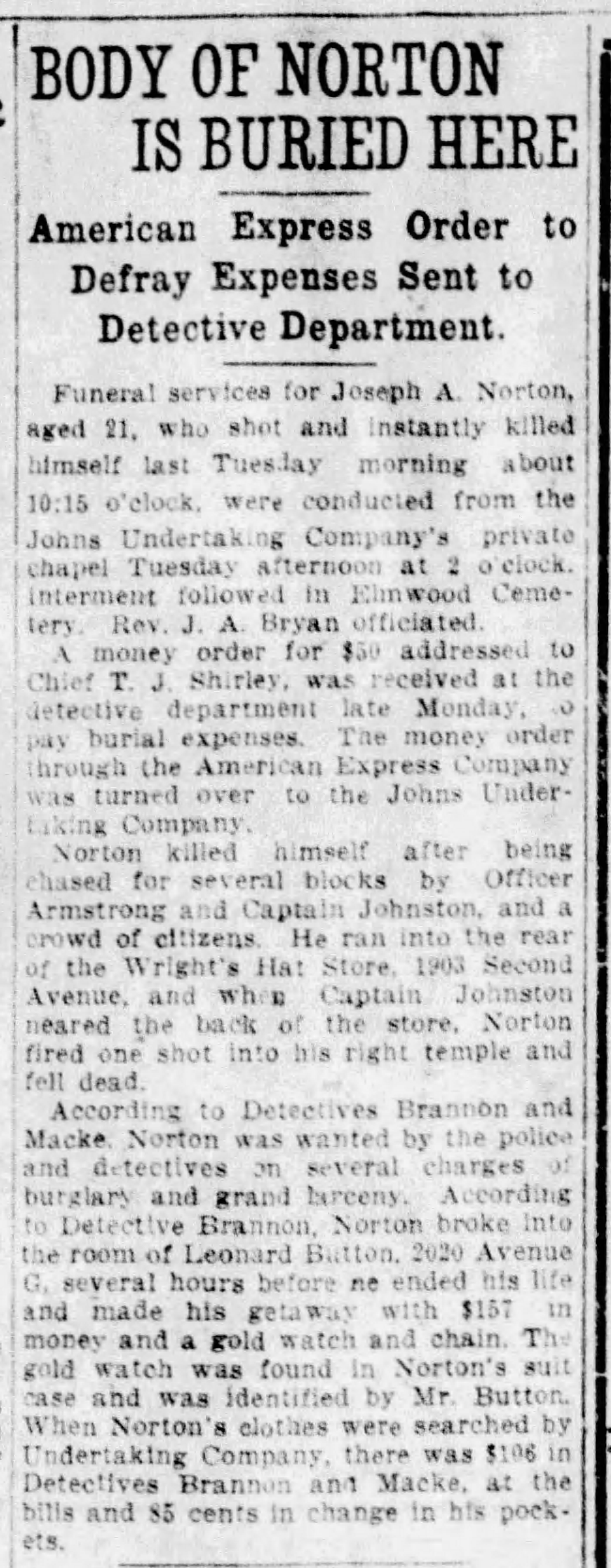 Joseph A. Norton obituary